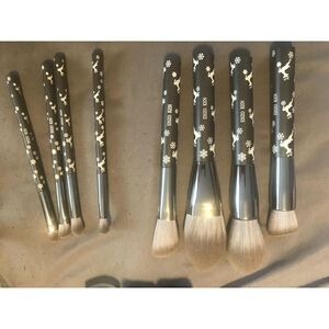 Luxury Enzo Ken 9pcs Professional Snowflake Cosmetic Makeup Brush Set With Case